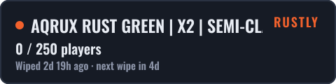 AQRUX RUST GREEN | X2 | SEMI-CLASSIC | MONDAY — live status badge