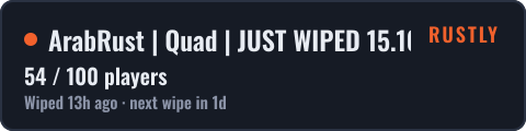 ArabRust | Quad | JUST WIPED 15.10 — live status