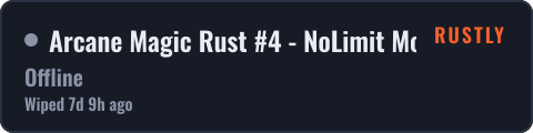 Arcane Magic Rust #4 - NoLimit Modded | TP | Kits — live status badge