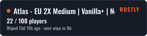 Atlas - EU 2X Medium | Vanilla+ | No BP Wipes — live status badge
