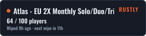 Atlas - EU 2X Monthly Solo/Duo/Trio/Quad | Vanilla+ | No BP Wip — live status