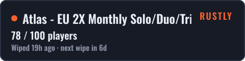 Atlas - EU 2X Monthly Solo/Duo/Trio/Quad | Vanilla+ | No BP Wip — live status