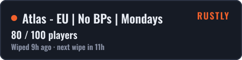 Atlas - EU  | No BPs | Mondays — live status badge