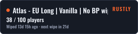 Atlas - EU Long | Vanilla | No BP wipes — live status