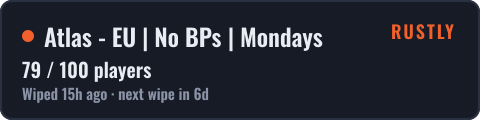 Atlas - EU | No BPs | Mondays — live status