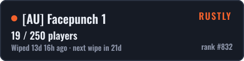 [AU] Facepunch 1 — live status badge