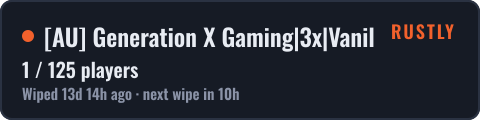 [AU] Generation X Gaming|3x|Vanilla — live status badge