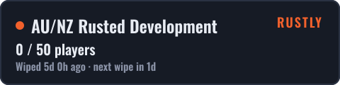 AU/NZ Rusted Development — live status
