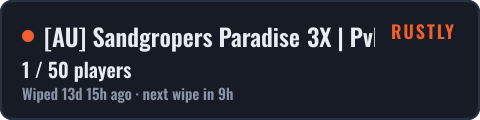 [AU] Sandgropers Paradise 3X | PvPvE | Perth | Modded — live status badge