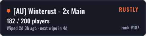 [AU] Winterust - 2x Main — live status badge