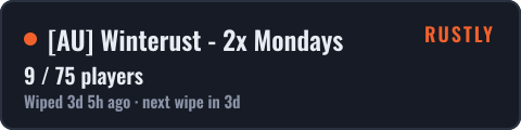 [AU] Winterust - 2x Mondays — live status badge