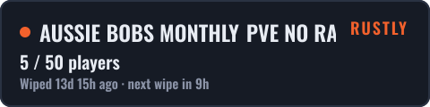 AUSSIE BOBS MONTHLY PVE NO RAIDING NO DECAY — live status