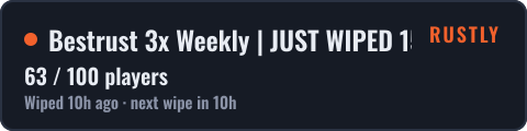 Bestrust 3x Weekly | JUST WIPED 14.10 — live status badge