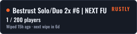 Bestrust Solo/Duo 2x #6 | NEXT FULLWIPE in 21 hours 01.10 — live status badge