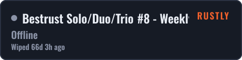 Bestrust Solo/Duo/Trio #8 - Weekly | JUST FULLWIPED 19.08 08/19 — live status badge