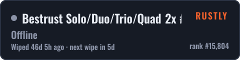 Bestrust Solo/Duo/Trio/Quad 2x #5 | JUST FULLWIPED 06.09 09/06 — live status