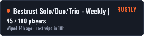 Bestrust Solo/Duo/Trio - Weekly | 14.10 — live status badge