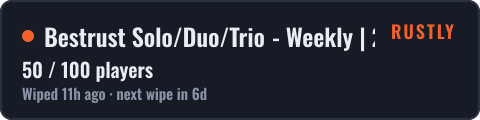 Bestrust Solo/Duo/Trio - Weekly | 25.10 — live status badge