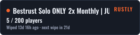 Bestrust Solo ONLY 2x Monthly | JUST FULLWIPED 06.08 08/06 — live status badge