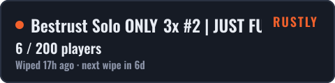 Bestrust Solo ONLY 3x #2 | JUST FULLWIPED 16.09 09/16 — live status badge
