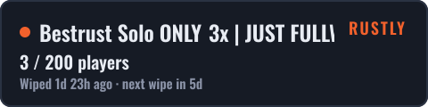 Bestrust Solo ONLY 3x | JUST FULLWIPED 13.10 10/13 — live status badge