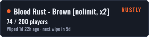 Blood Rust - Brown [nolimit, x2] — live status badge