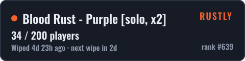 Blood Rust - Purple solo, x2 — live status