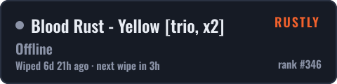 Blood Rust - Yellow [trio, x2] — live status badge