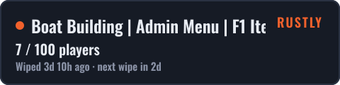 Boat Building | Admin Menu | F1 Items | MedioTesting Builds — live status badge
