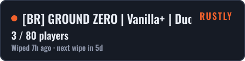 BR GROUND ZERO | Vanilla+ | Duo Max | Wipe: 16/10 — live status