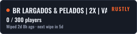 BR  LARGADOS & PELADOS | 2X | VANILLA+ | TRIO max — live status badge