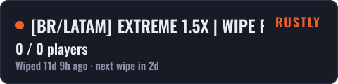 BR/LATAM EXTREME 1.5X | WIPE FULL 29/08 — live status