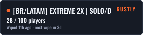 [BR/LATAM] EXTREME 2X | SOLO/DUO/TRIO | WIPE 14/10 — live status badge