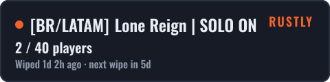 BR/LATAM Lone Reign | SOLO ONLY | 15/10 18h FULL WIPE — live status