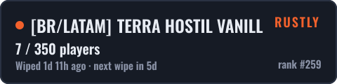 BR/LATAM TERRA HOSTIL VANILLA | SOLO/ DUO/ TRIO | — live status