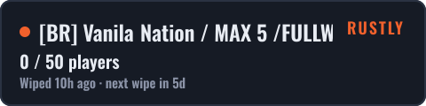 [BR] Vanila Nation / MAX 5 /FULLWIPE 10/08 NEW UPDATE — live status badge