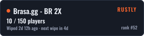 Brasa.gg - BR 2X — live status badge
