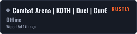 Combat Arena | KOTH | Duel | GunGame | Warzone | BaseWars — live status