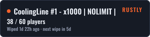 CoolingLine #1 - x1000 | NOLIMIT | FAST | LOOT+ | FPS |CLANS — live status badge