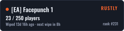EA Facepunch 1 — live status