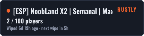 [ESP] NoobLand X2 |  Semanal  | Max Quad | — live status badge