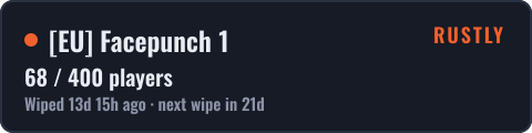EU Facepunch 1 — live status