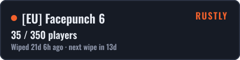 [EU] Facepunch 6 — live status badge