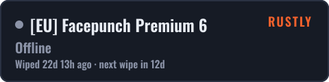 [EU] Facepunch Premium 6 — live status badge
