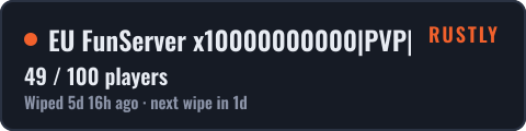 EU FunServer x10000000000|PVP|BATTLEFIELD|SKINS|KITS|TP|MAZE|MI — live status