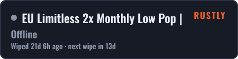 EU Limitless 2x Monthly Low Pop | No BP Wipes |Noob Friendly|x2 — live status badge
