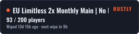 EU Limitless 2x Monthly Main | No BP Wipes | x2 — live status