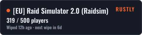 EU Raid Simulator 2.0 (Raidsim) — live status