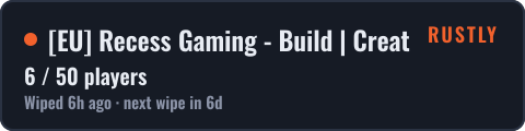 [EU] Recess Gaming - Build | Creative | Sandbox — live status badge