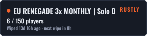 EU RENEGADE 3x MONTHLY | Solo Duo Trio Quad | Shop | 50% Upkeep — live status